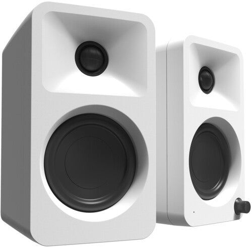 Kanto Oramw Bluetooth Desktop Speakers 100W White - Kanto ORAMW Bluetooth Powered Reference Desktop Speakers - 100 Watts (White)