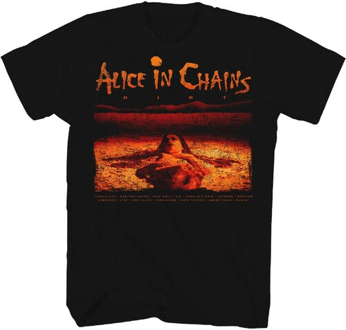 Alice In Chains - Dirt Album with Track List T-Shirt - Black - Adult Shirt