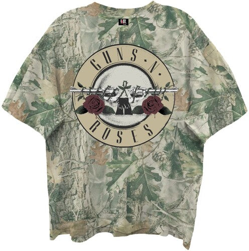 Guns N' Roses - Bullet Logo - Giant Vintage T-Shirt - Woodland Camo - Camouflage