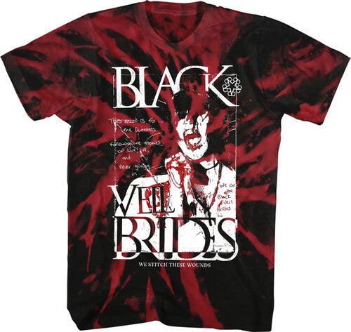 Black Veil Brides - Bloody Andy T-Shirt - Black Spiral Wash - Adult Shirt