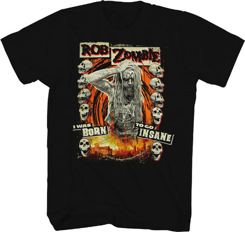 Rob Zombie - Born To Go Insane T-Shirt - Black - Sand
