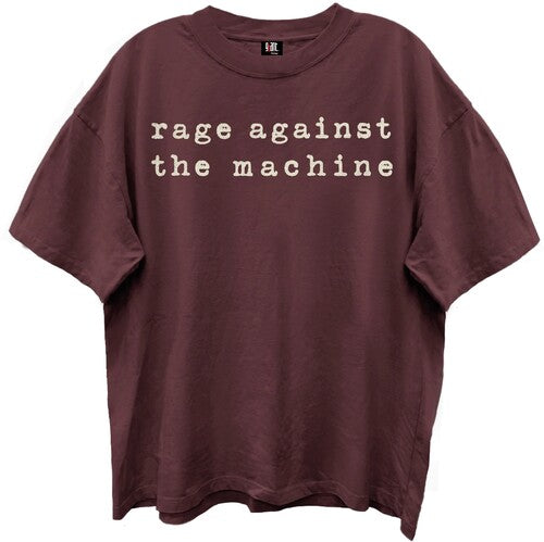 Rage Against The Machine - Logo - Giant Vintage T-Shirt - Mahogany - - Adult Shirt