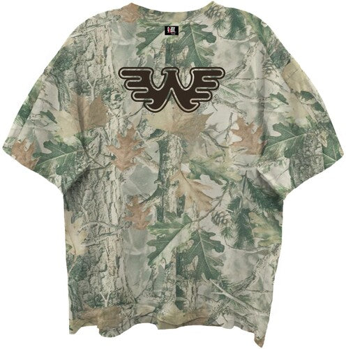 Waylon Jennings - Logo Squares - Giant Vintage T-Shirt - Woodland Camo - Camouflage
