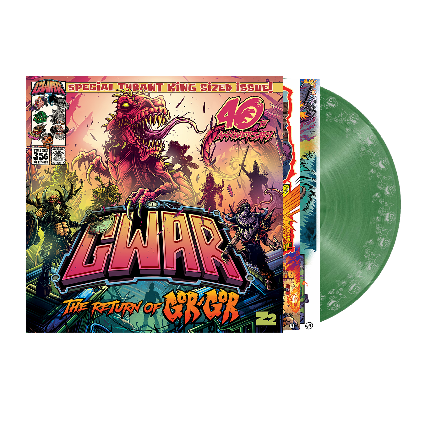 GWAR: 'The Return of Gor Gor' Transparent Green Vinyl LP