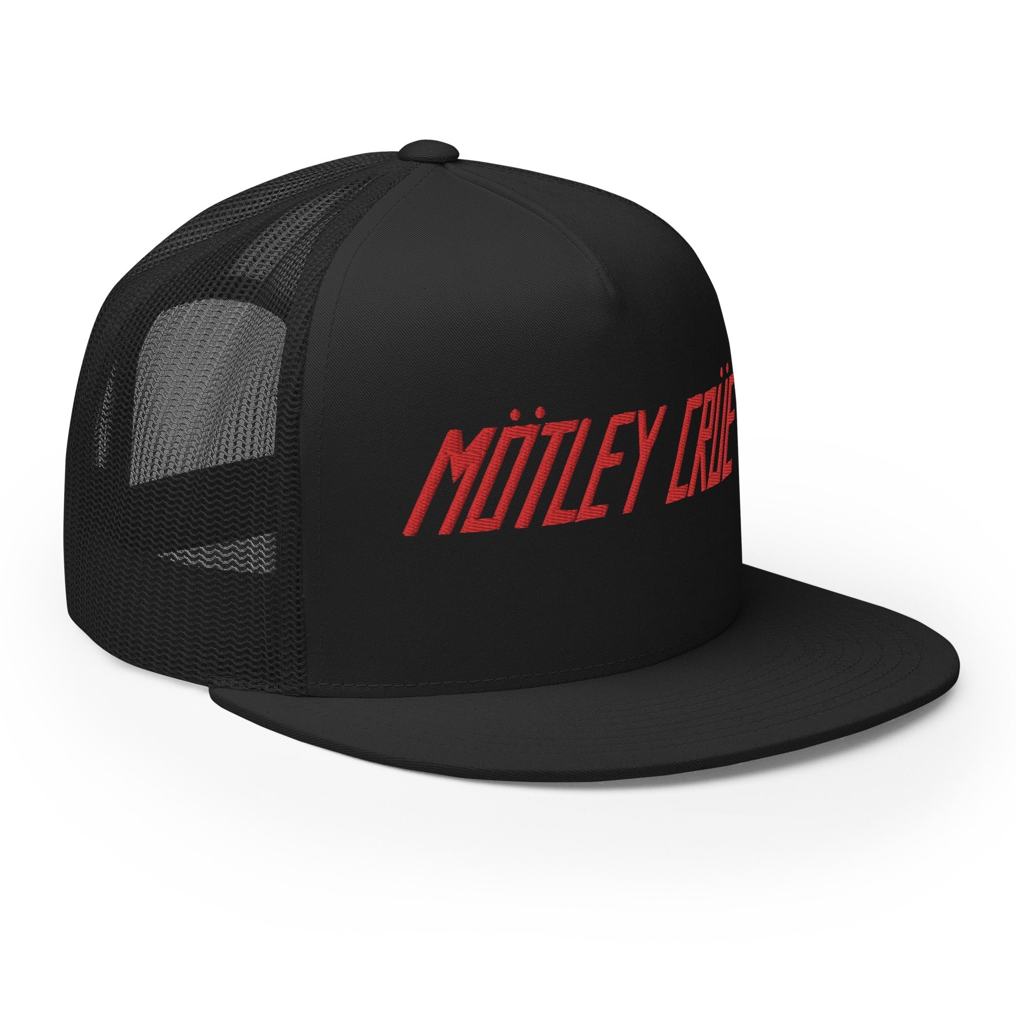 MERCHMOMENT Motley Crue Classic Logo Embroidered Trucker Hat [Apparel]