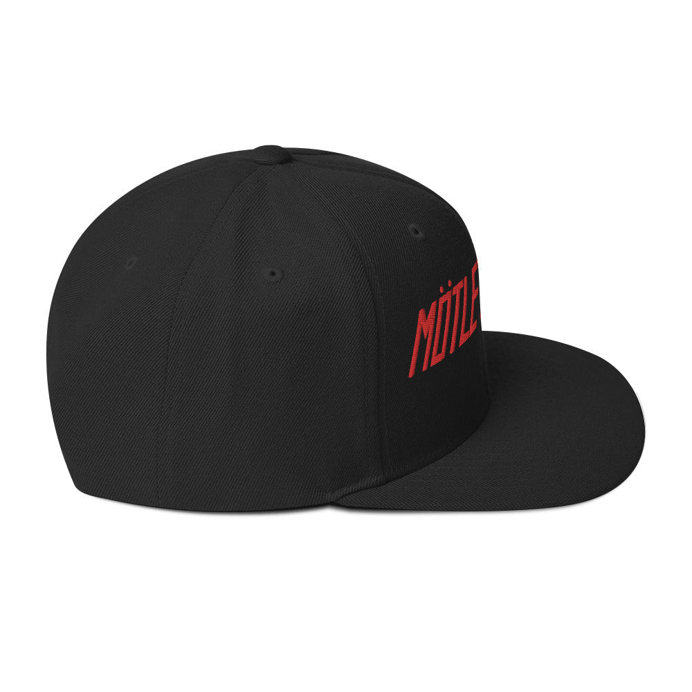 MERCHMOMENT Motley Crue Classic Logo Red Embroidered Snap Back Hat [Apparel]