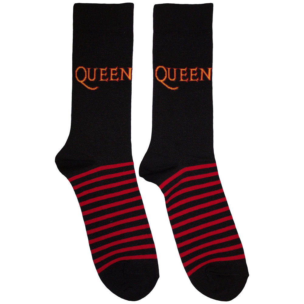 Queen Logo & Stripes [Socks]