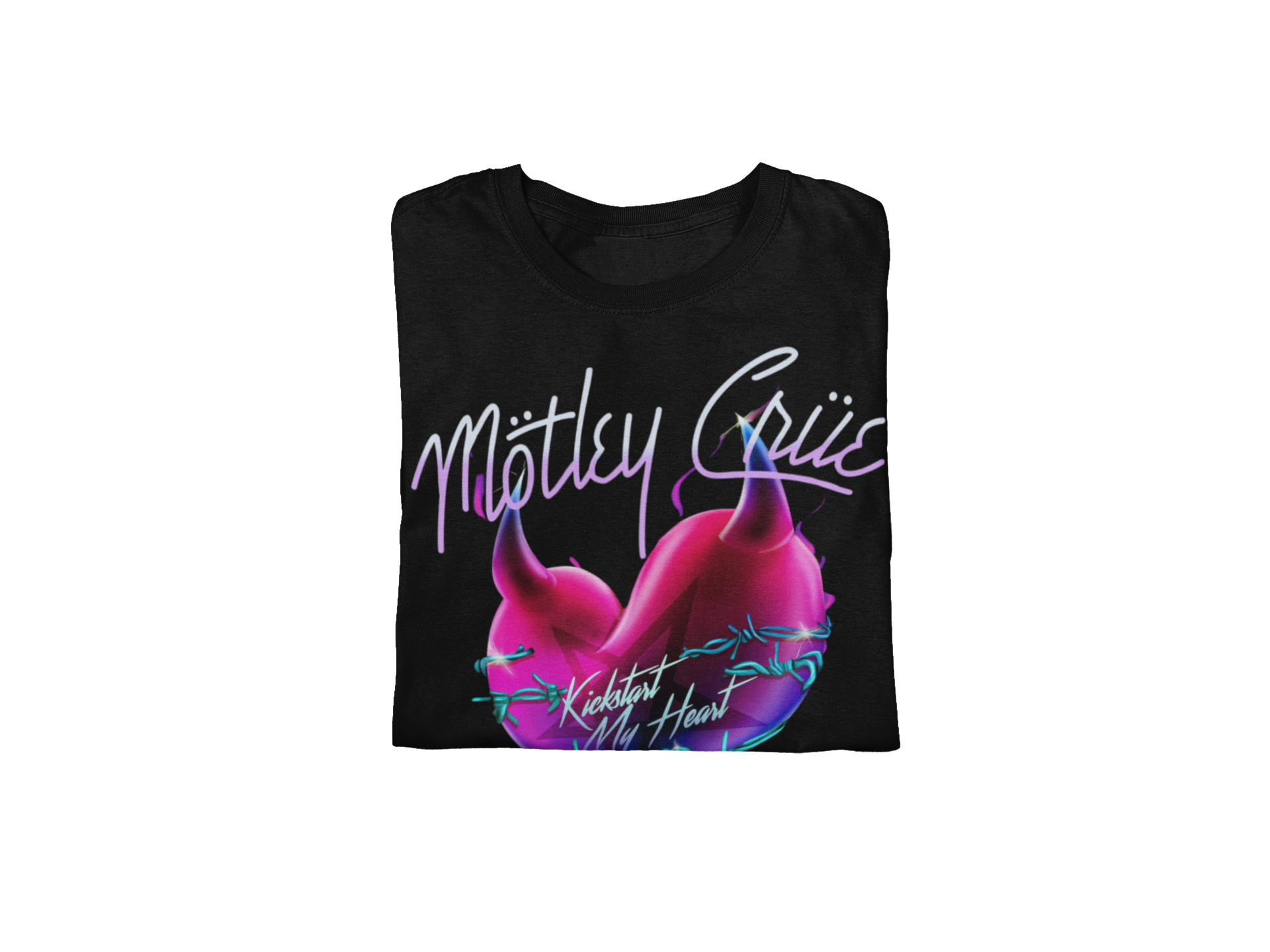 MERCHMOMENT Motley Crue Kickstart Jumbo Print T-shirt [Apparel]