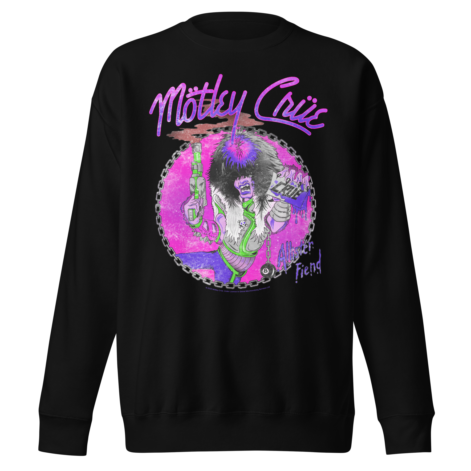 MERCHMOMENT Motley Crue Purple Allister Jumbo Print Sweatshirt [Apparel]