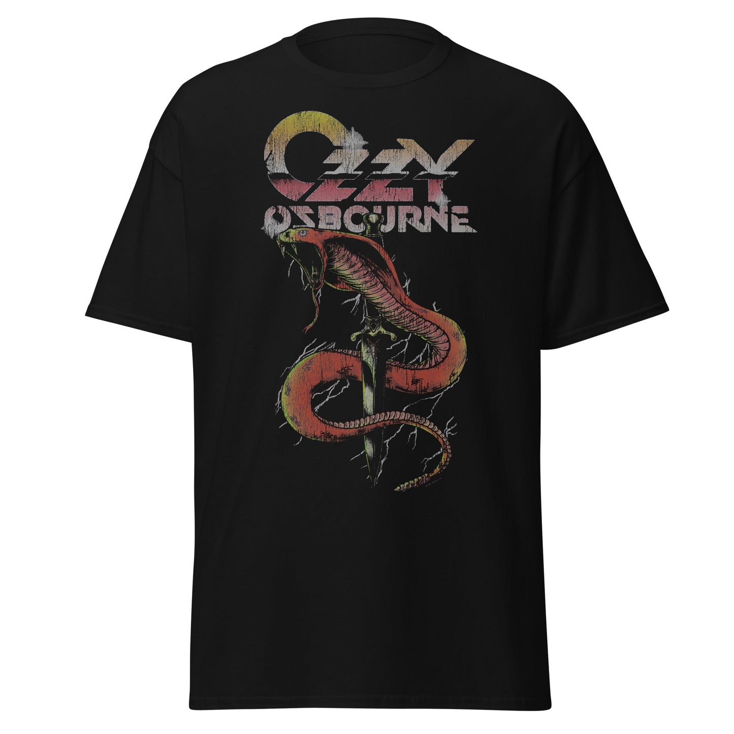 MERCHMOMENT Ozzy Osbourne Snake Bite Jumbo Print T-Shirt [Apparel]